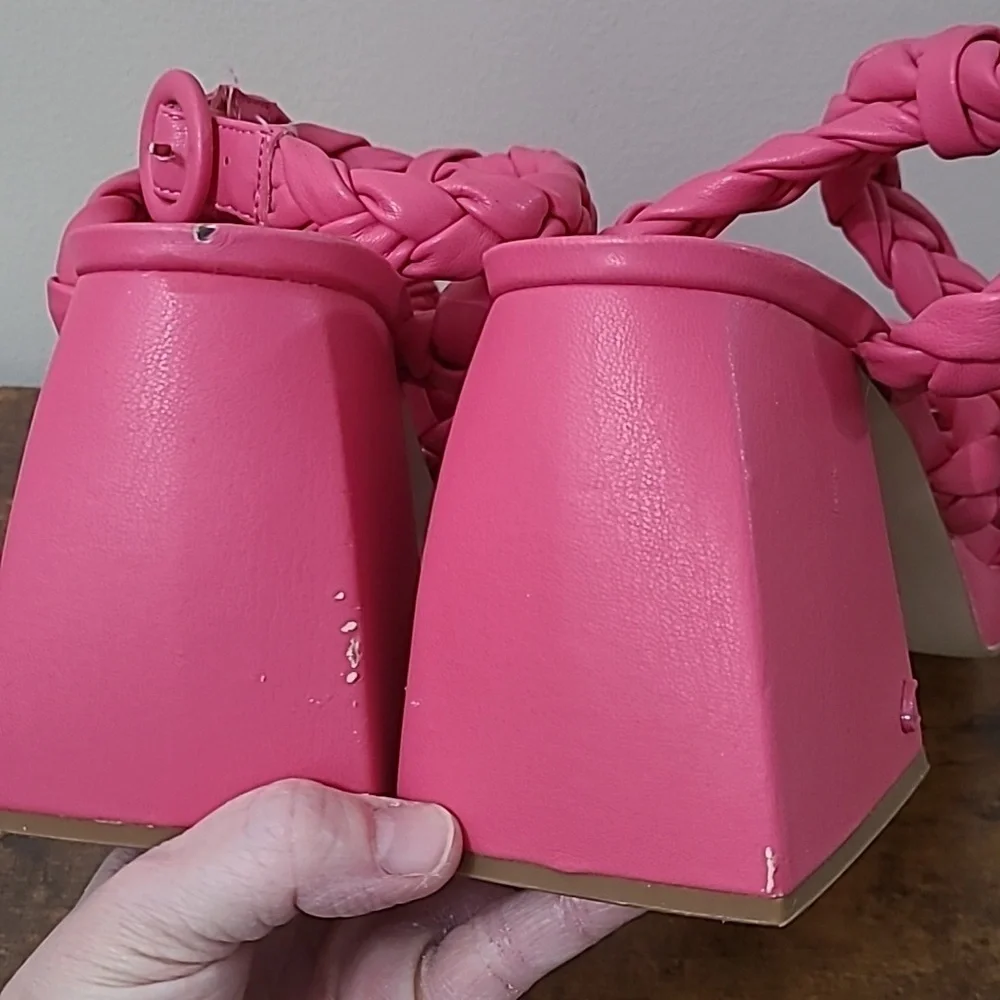 Circus NY by Sam Edelman MABLE Chunky Bright Pink Platform Sandals size 10